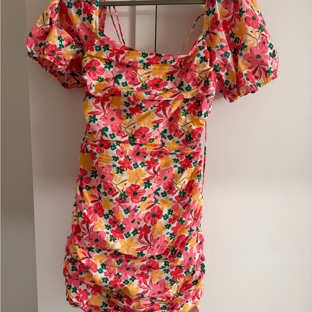 Hello Molly Pink Floral Mini Dress